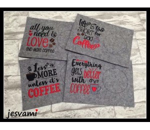 ITH - Mug Rugs - Coffee Addicted